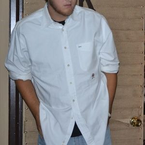 Men's Vintage Tommy Hilfiger All White Medium
